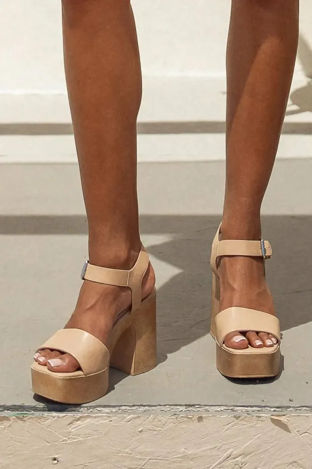 Sadie Platform Heels In Tan Tan Women Bohme Shoes