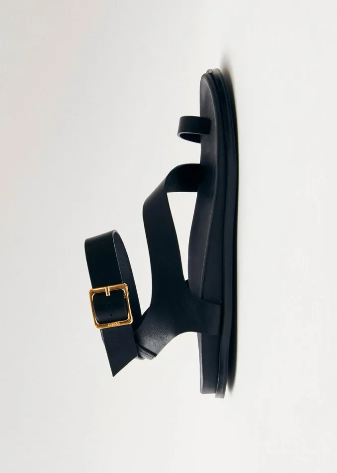 Sandals Women ALOHAS Myles Black Leather Sandals