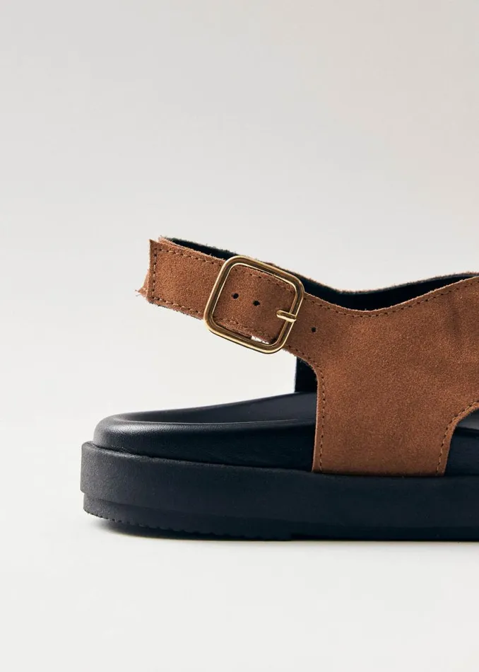 Sandals Women ALOHAS Nico Suede Brown Leather Sandals