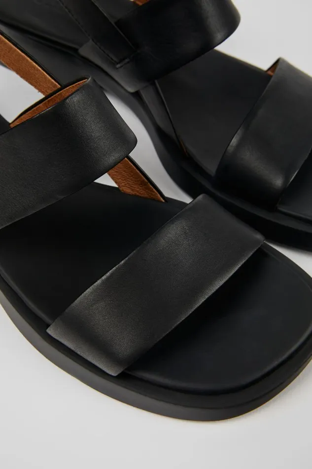 Sandals Women Camper Dana Black Leather Sandals Sandals Women Camper Dana Black Leather Sandals