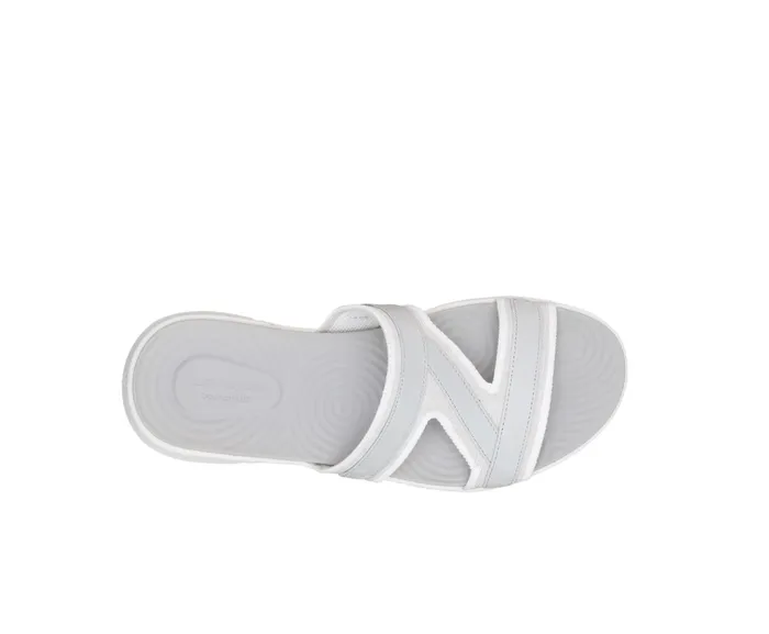 Sandals Women Hush Puppies Willa Knit Slide Vapor Grey Knit