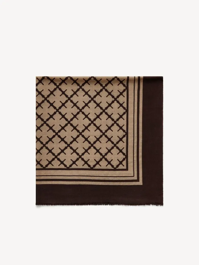 Scarves Women By Malene Birger Cornelis Wool Scarf Dark Mahogany