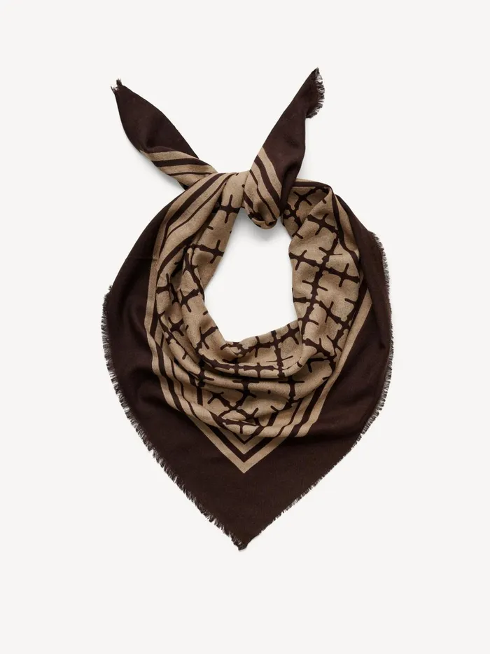 Scarves Women By Malene Birger Cornelis Wool Scarf Dark Mahogany Scarves Women By Malene Birger Cornelis Wool Scarf Dark Mahogany