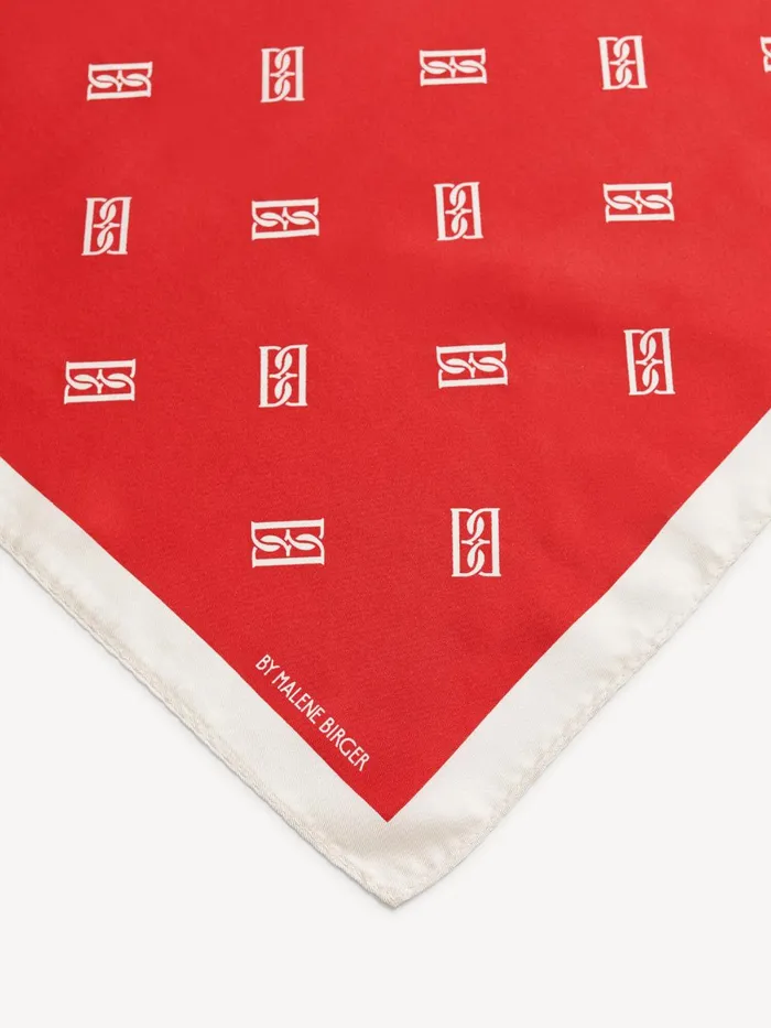 Scarves Women By Malene Birger Monnis Silk Scarf Dark Chilli Scarves Women By Malene Birger Monnis Silk Scarf Dark Chilli