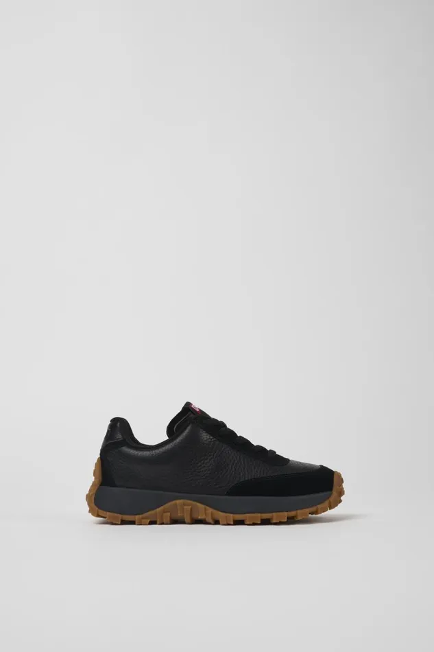 School Shoes Kids Camper Drift Trail Black Leather And Nubuck Sneaker School Shoes Kids Camper Drift Trail Black Leather And Nubuck Sneaker