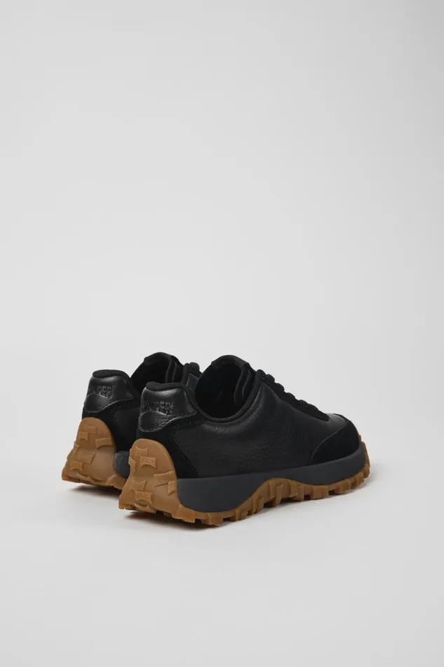School Shoes Kids Camper Drift Trail Black Leather And Nubuck Sneaker School Shoes Kids Camper Drift Trail Black Leather And Nubuck Sneaker