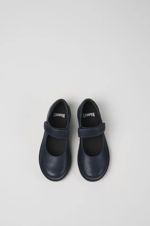School Shoes Kids Camper Spiral Comet Navy Blue Leather Shoes School Shoes Kids Camper Spiral Comet Navy Blue Leather Shoes
