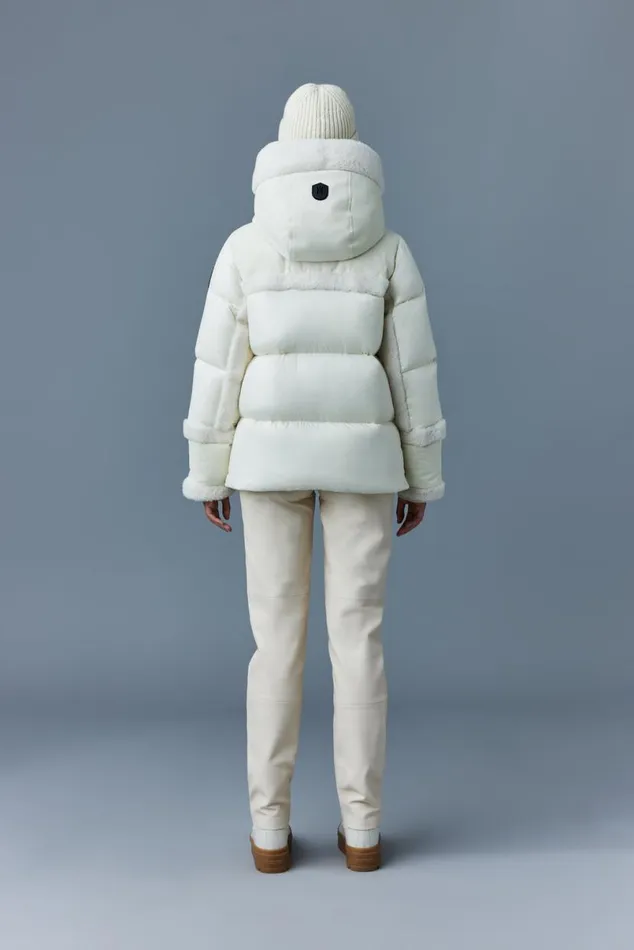 Shearling Jackets Women Mackage CYRAH Arctic Twill Down Jacket With Shearling Trim Blackcream Shearling Jackets Women Mackage CYRAH Arctic Twill Down Jacket With Shearling Trim Blackcream