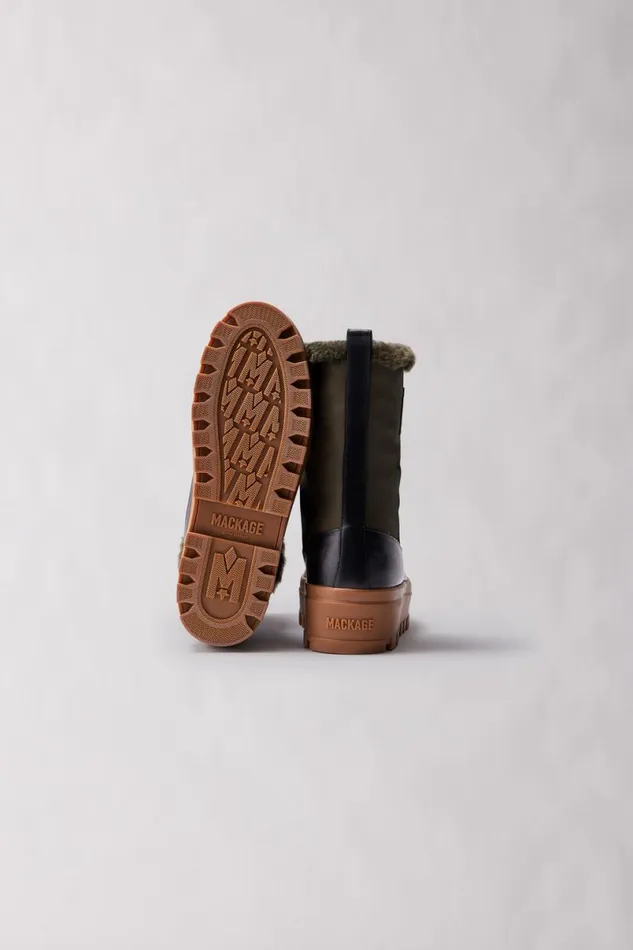 Shearling Lined Boots Men Mackage HERO Shearlinglined Winter Boot For Men Champagne Shearling Lined Boots Men Mackage HERO Shearlinglined Winter Boot For Men Champagne