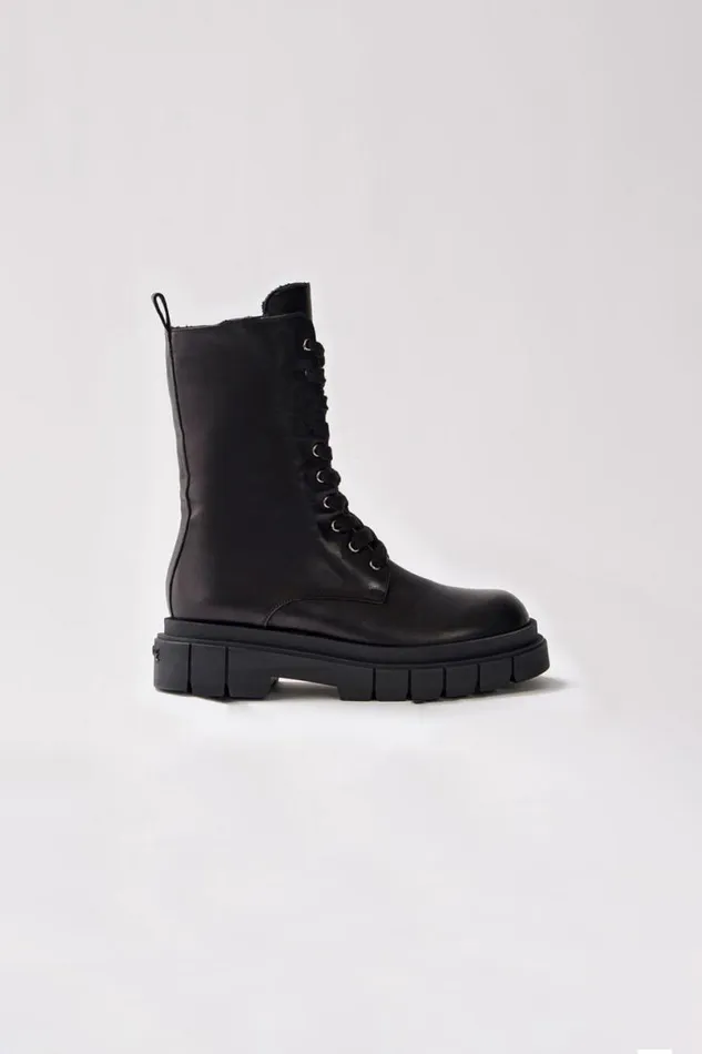 Shearling Lined Boots Women Mackage WARRIOR Shearlinglined R Leather Combat Boot For Women Black