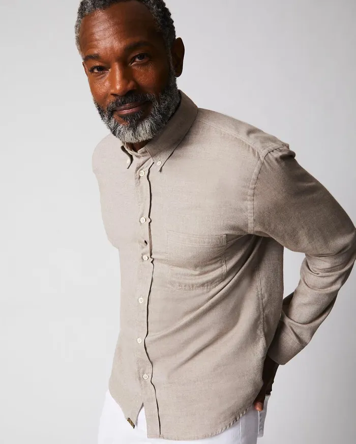 Shirting Men Billy Reid Tuscumbia Classic Shirt Tan