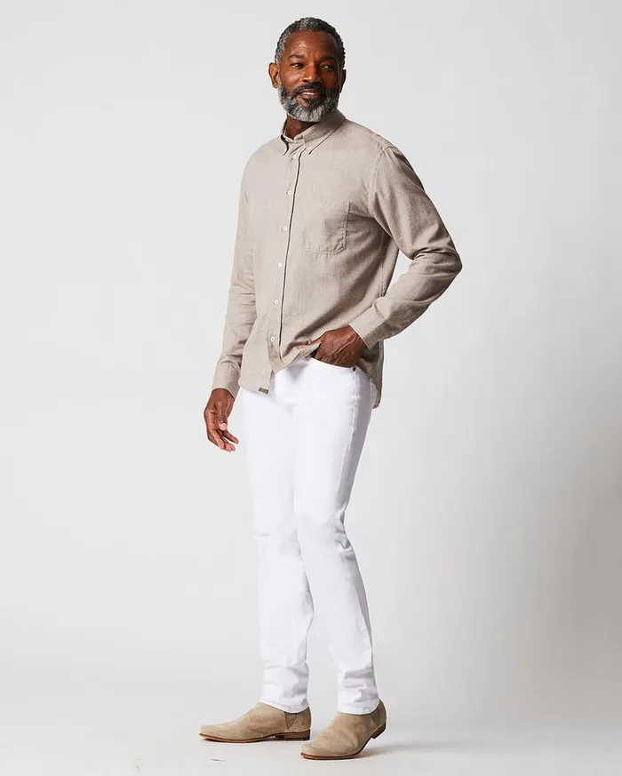 Shirting Men Billy Reid Tuscumbia Classic Shirt Tan