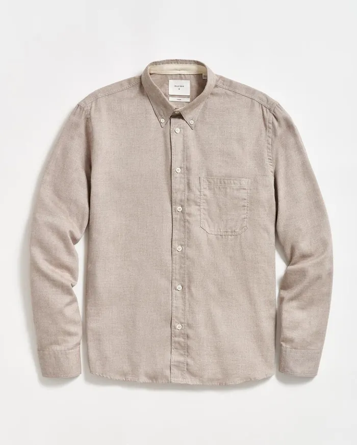 Shirting Men Billy Reid Tuscumbia Classic Shirt Tan