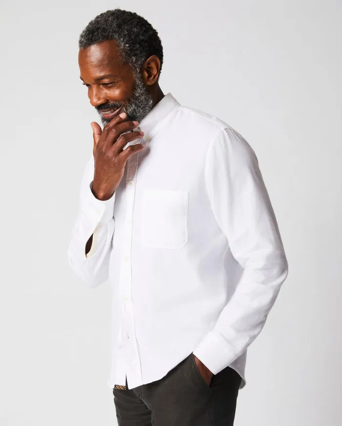 Shirting Men Billy Reid Tuscumbia Classic Shirt White