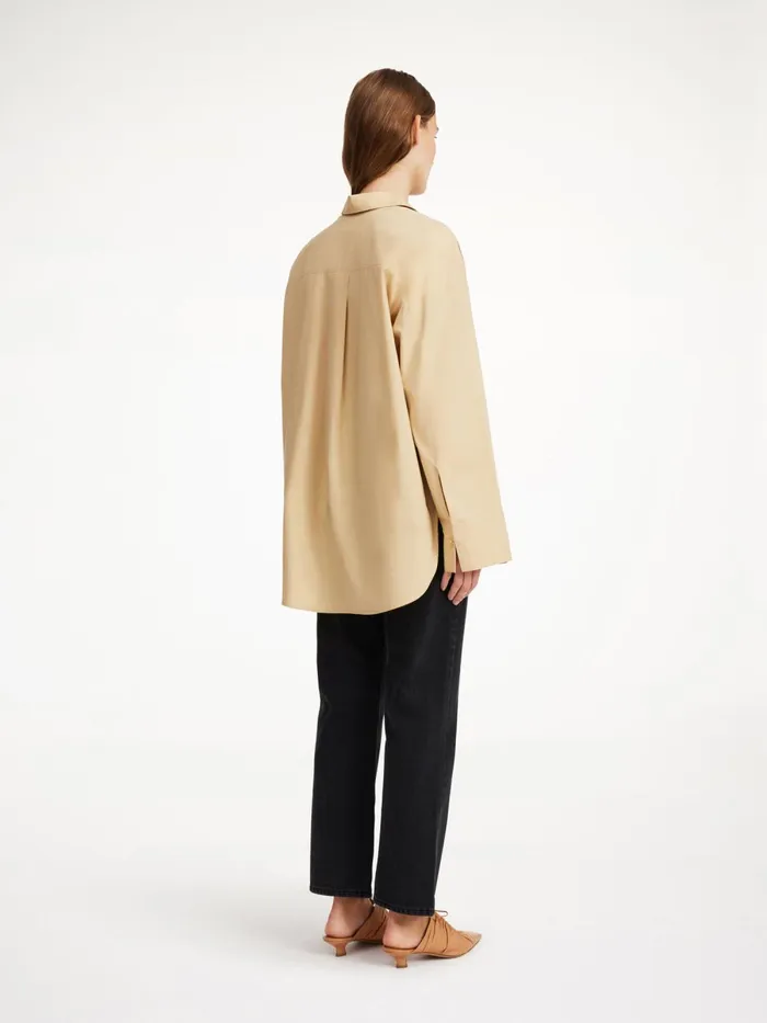 Shirts and Blouses Women By Malene Birger Derris Organic Cotton Shirt Dark Sand Shirts and Blouses Women By Malene Birger Derris Organic Cotton Shirt Dark Sand