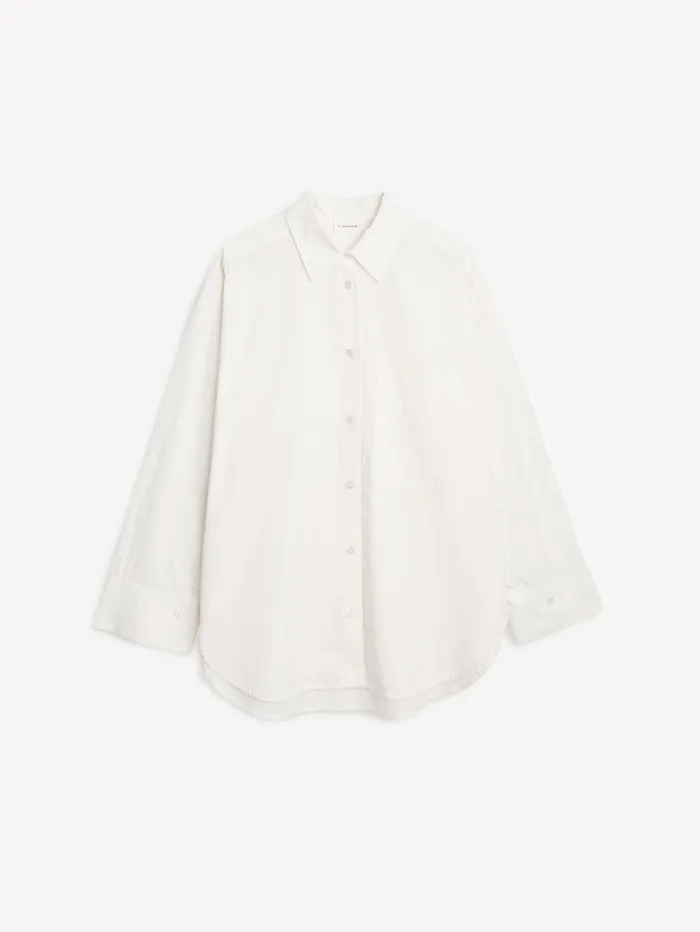 Shirts and Blouses Women By Malene Birger Derris Organic Cotton Shirt Whisper White Shirts and Blouses Women By Malene Birger Derris Organic Cotton Shirt Whisper White