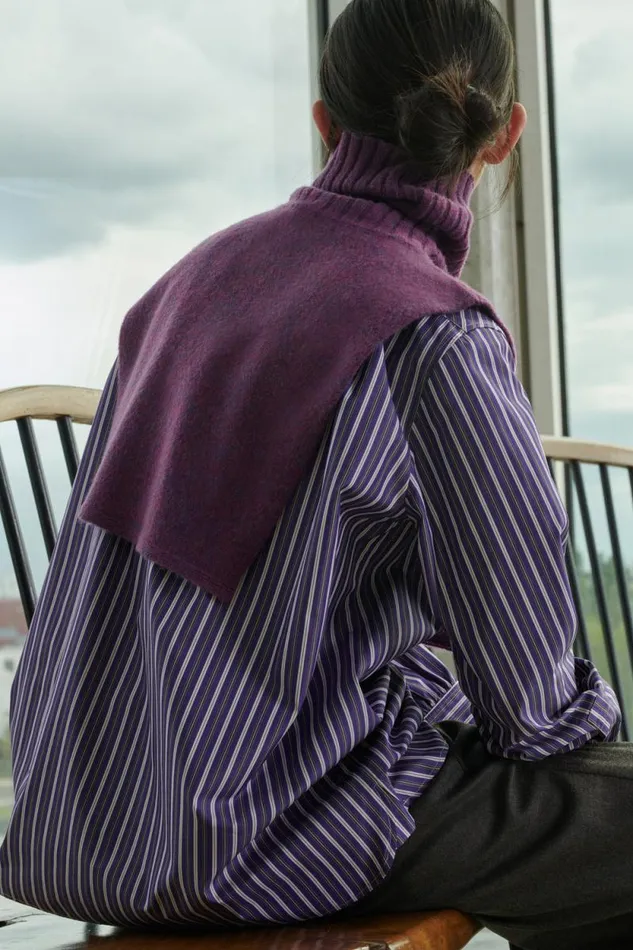 Shirts Women Soeur FRANCHISE SHIRT Purpleoffwhite