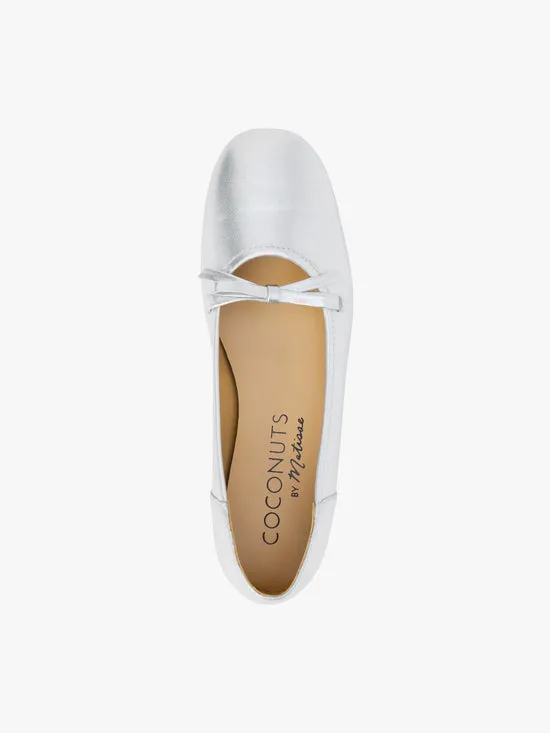 Shoes Missy Ballet Flat Silver Lisa Says Gah Women Shoes Missy Ballet Flat Silver Lisa Says Gah Women