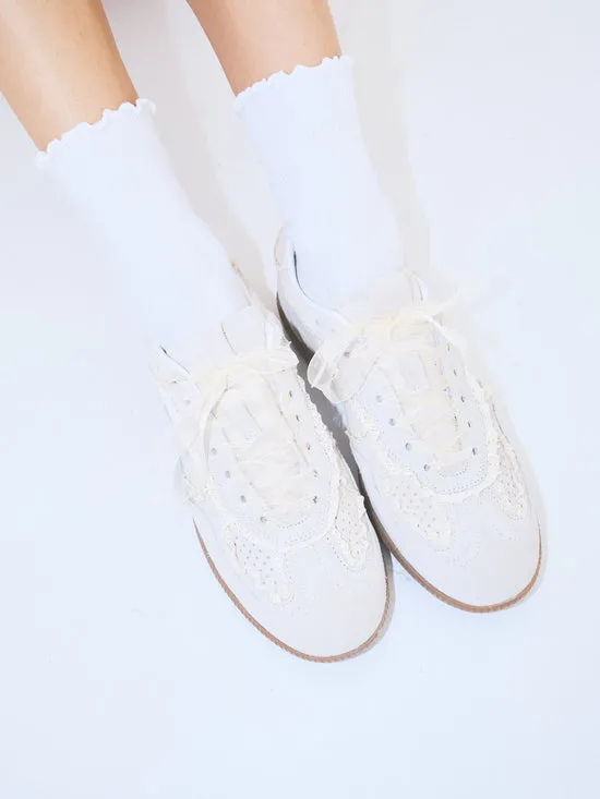 Shoes Tb490 Crochet Leather Sneakers Cream Lisa Says Gah Women