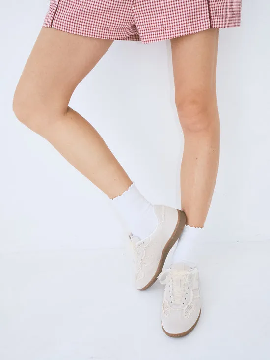 Shoes Tb490 Crochet Leather Sneakers Cream Lisa Says Gah Women Shoes Tb490 Crochet Leather Sneakers Cream Lisa Says Gah Women