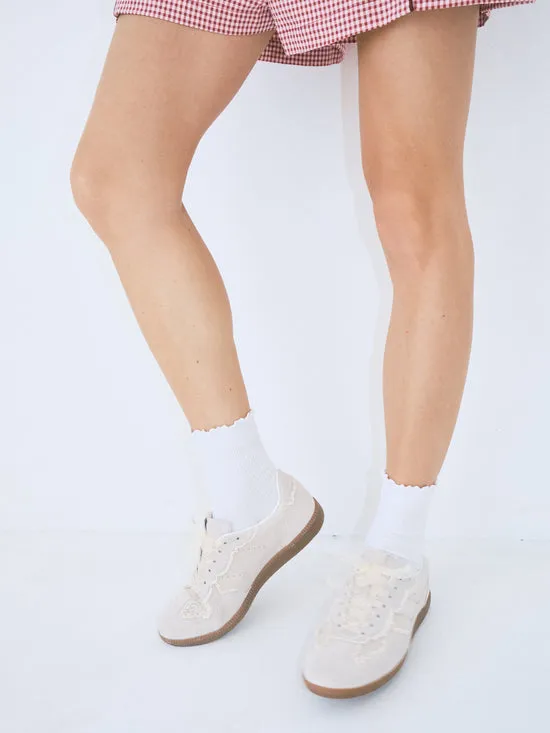 Shoes Tb490 Crochet Leather Sneakers Cream Lisa Says Gah Women Shoes Tb490 Crochet Leather Sneakers Cream Lisa Says Gah Women