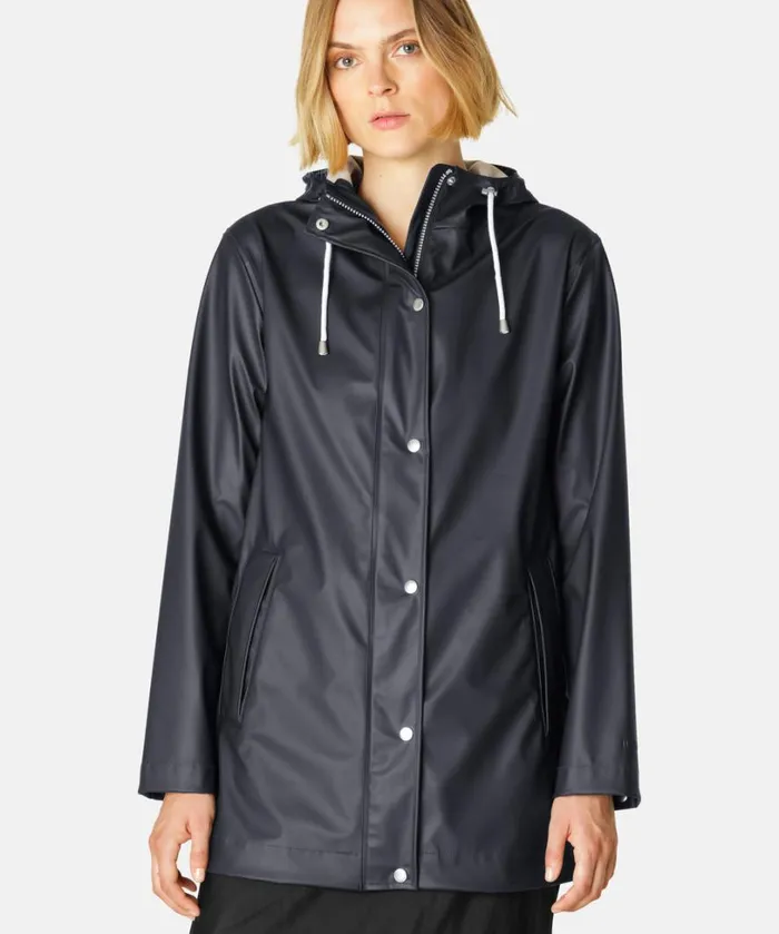 Short Rain Jacket 8211 Dark Indigo Rainwear Ilse Jacobsen Raincoats Short Rain Jacket 8211 Dark Indigo Rainwear Ilse Jacobsen Raincoats