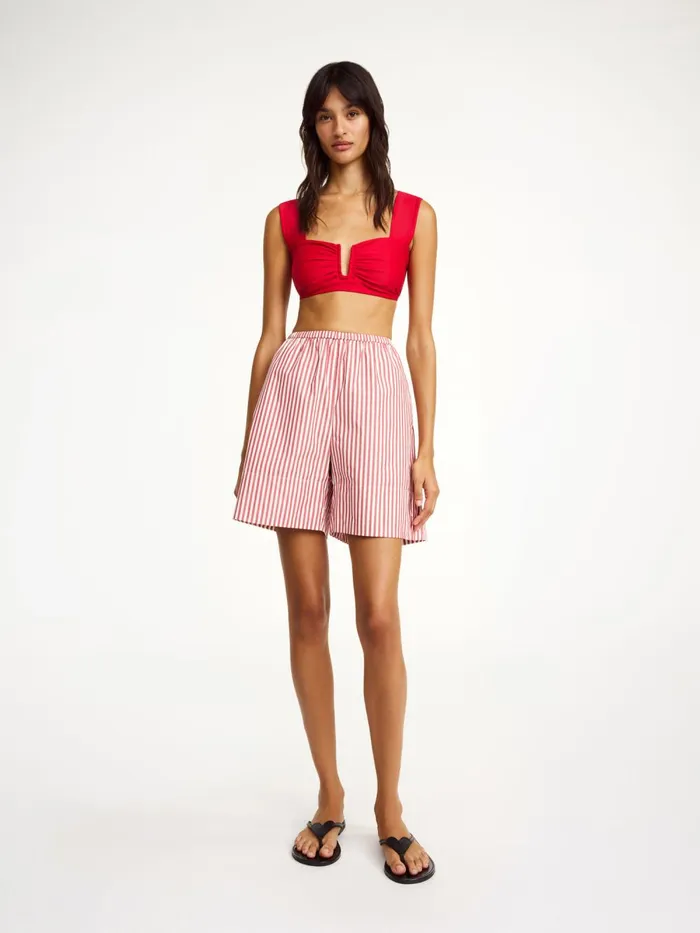 Shorts Women By Malene Birger Siona Shorts Red White Stripes