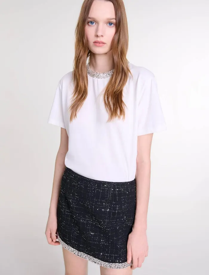 Skirts and Shorts Women Maje Sequinned Skort Black