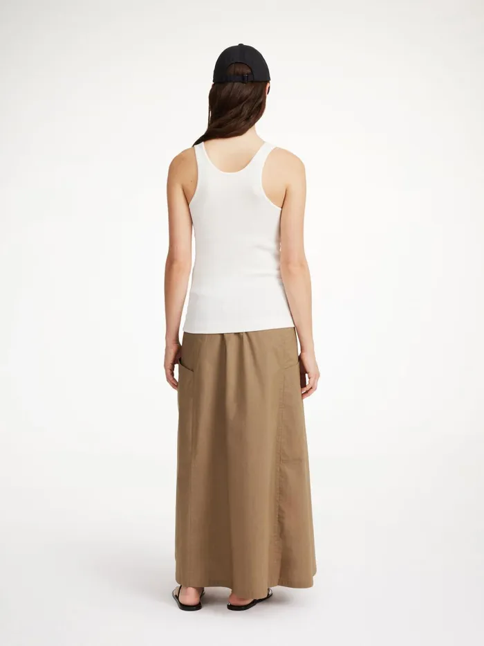 Skirts Women By Malene Birger Catterine Organic Cotton Maxi Skirt Shitake Skirts Women By Malene Birger Catterine Organic Cotton Maxi Skirt Shitake