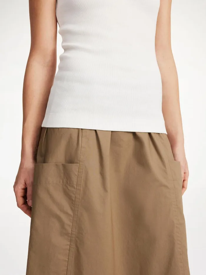 Skirts Women By Malene Birger Catterine Organic Cotton Maxi Skirt Shitake Skirts Women By Malene Birger Catterine Organic Cotton Maxi Skirt Shitake