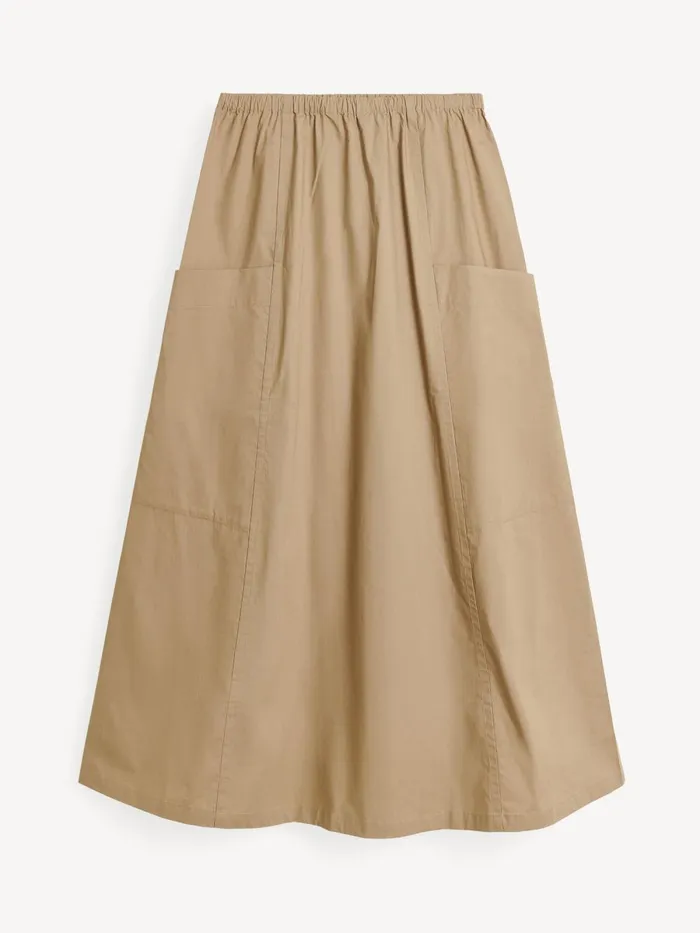 Skirts Women By Malene Birger Catterine Organic Cotton Maxi Skirt Shitake Skirts Women By Malene Birger Catterine Organic Cotton Maxi Skirt Shitake