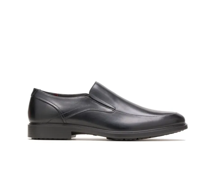 SlipOns Men Hush Puppies Turner Mt SlipOn Black Wp Leather