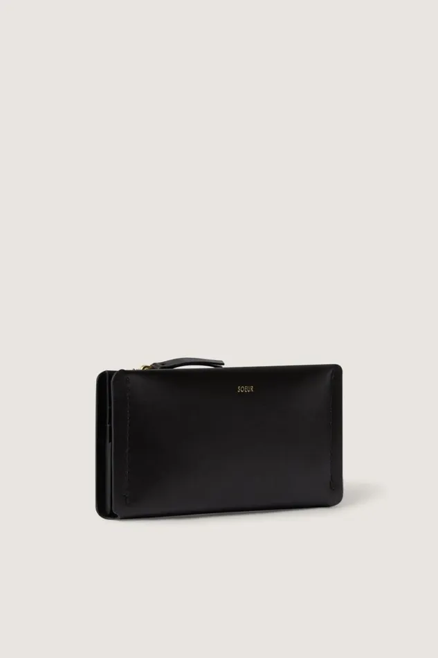 Small Leather Goods Women Soeur VENERDI PURSE Coal