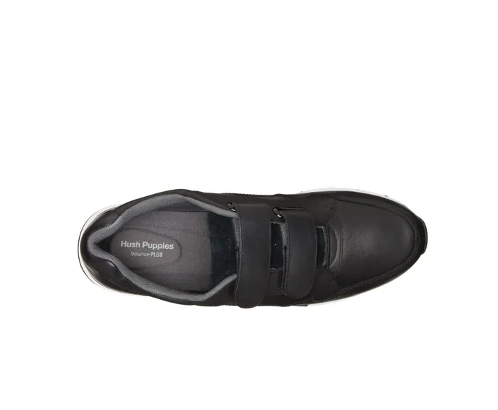Sneakers Jenna 2Strap Jogger Black Leather Hush Puppies Women