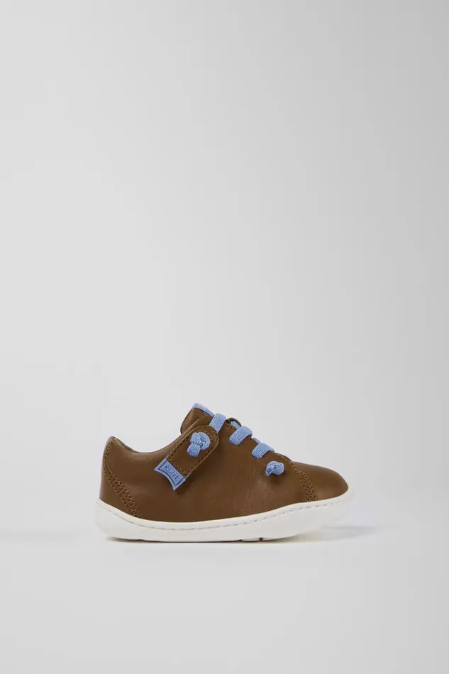 Sneakers Kids Camper Peu Brown Leather Basket