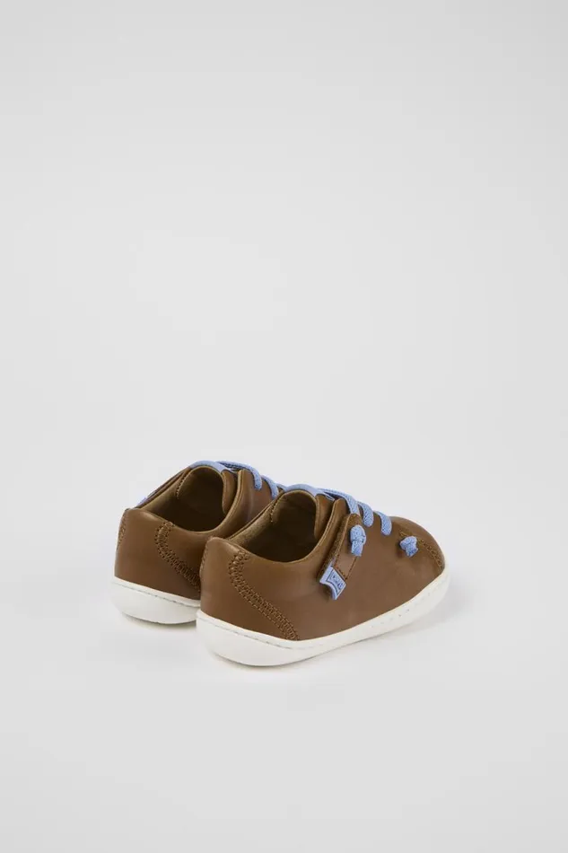 Sneakers Kids Camper Peu Brown Leather Basket Sneakers Kids Camper Peu Brown Leather Basket