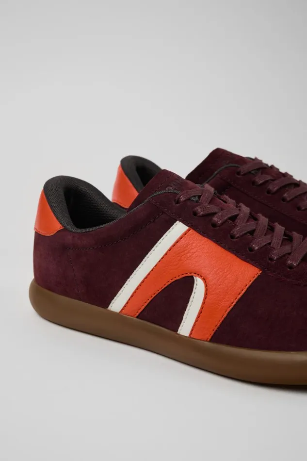 Sneakers Men Camper Pelotas Soller Burgundy NubuckLeather Sneaker