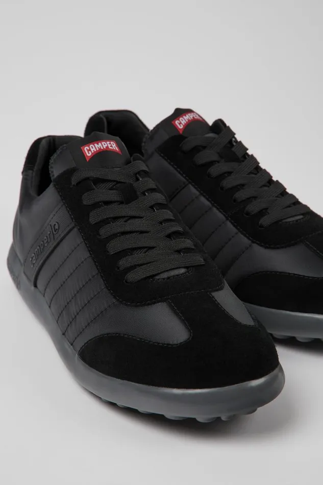 Sneakers Men Camper Pelotas XLite Black Recycled PET And Nubuck Sneakers