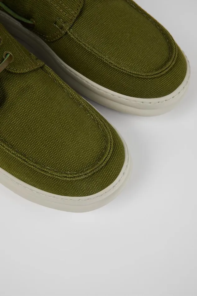 Sneakers Men Camper Runner Green Textile Boat Shoe