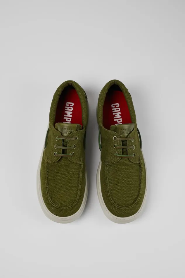 Sneakers Men Camper Runner Green Textile Boat Shoe Sneakers Men Camper Runner Green Textile Boat Shoe
