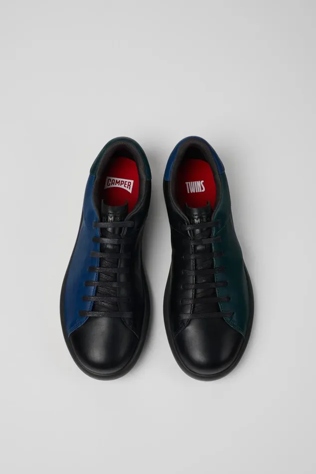 Sneakers Men Camper Twins Black And Blue Leather Sneaker Sneakers Men Camper Twins Black And Blue Leather Sneaker