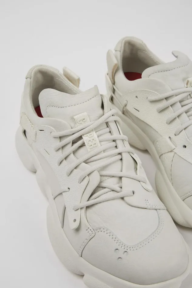 Sneakers Women Camper Karst White Nondyed Leather Sneakers
