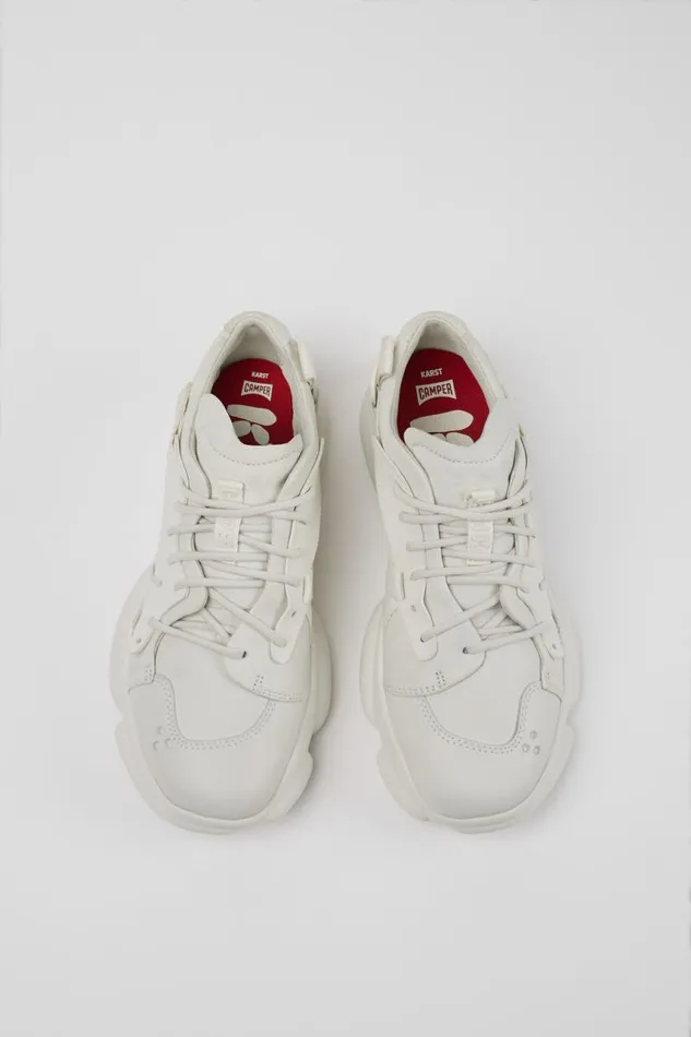 Sneakers Women Camper Karst White Nondyed Leather Sneakers Sneakers Women Camper Karst White Nondyed Leather Sneakers