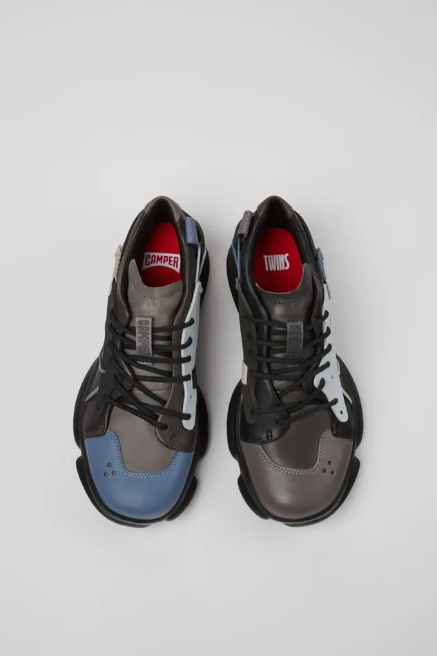 Sneakers Women Camper Twins Multicolored Leather And Textile Sneakers Sneakers Women Camper Twins Multicolored Leather And Textile Sneakers
