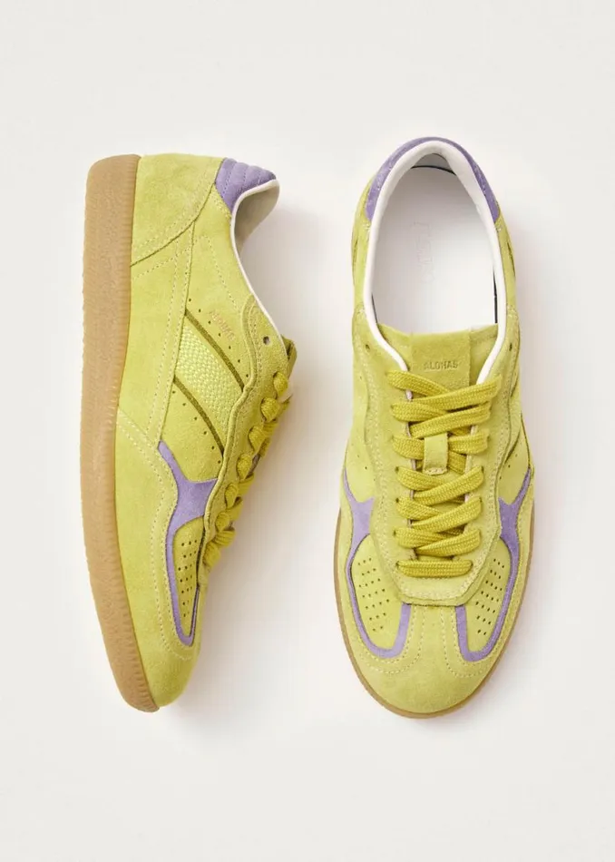 Sneakers WomenMen ALOHAS Tb490 Rife Acid Green Leather Sneakers