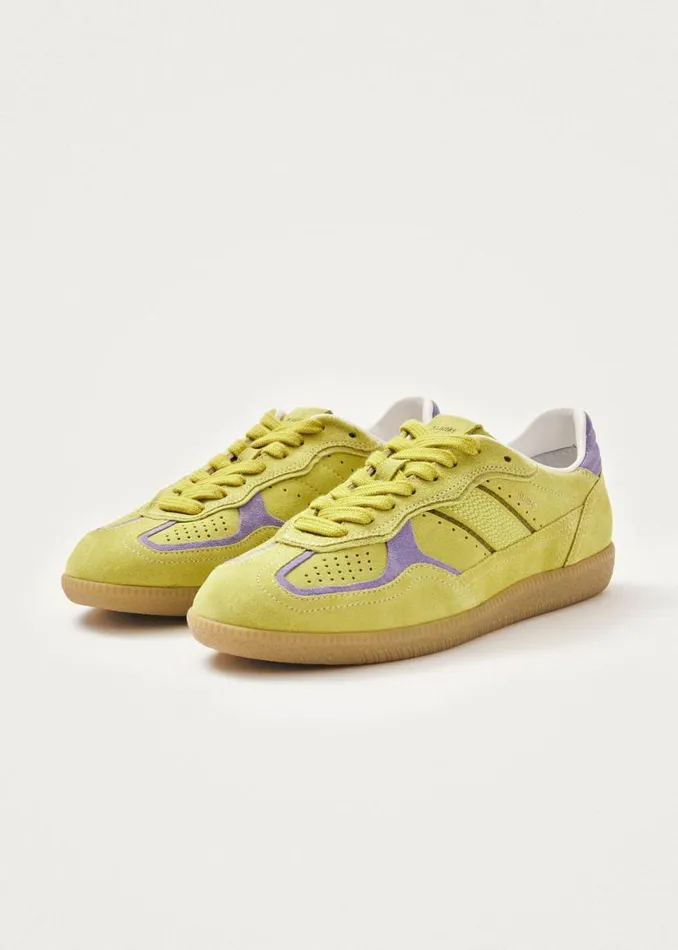 Sneakers WomenMen ALOHAS Tb490 Rife Acid Green Leather Sneakers