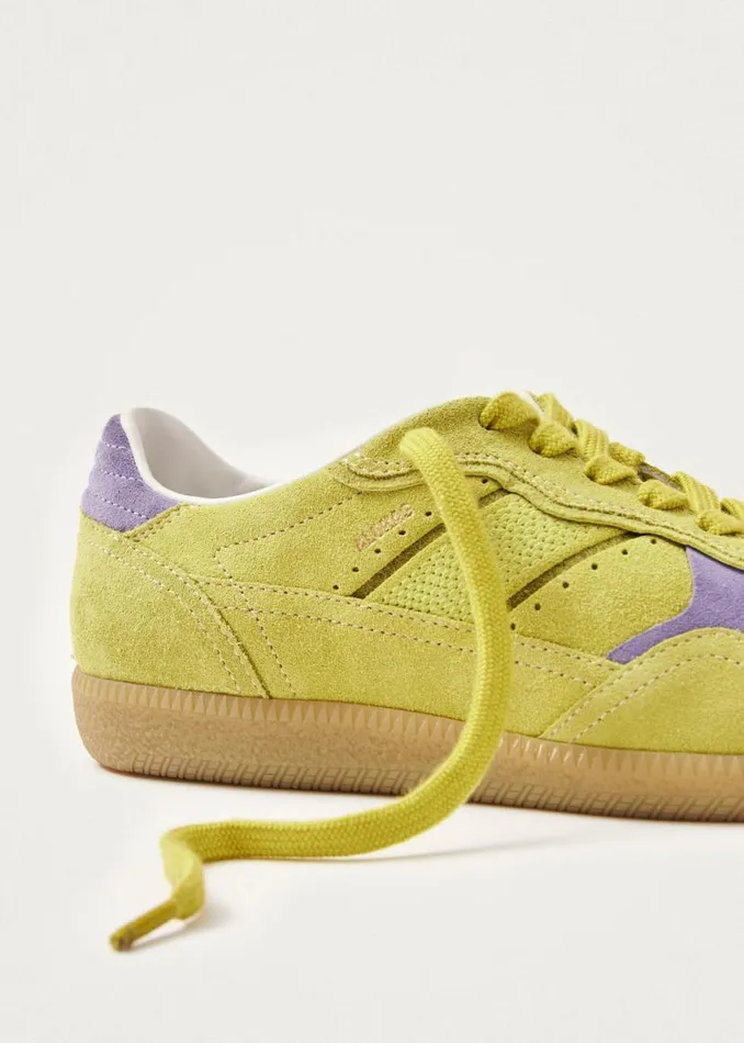Sneakers WomenMen ALOHAS Tb490 Rife Acid Green Leather Sneakers