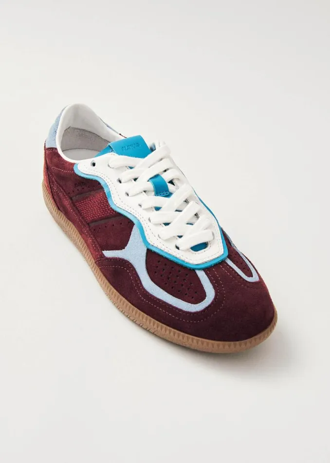 Sneakers WomenMen ALOHAS Tb490 Rife Burgundy Leather Sneakers