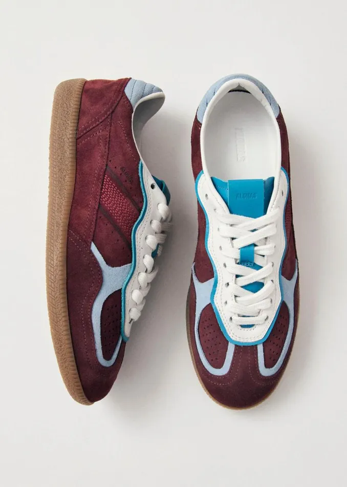 Sneakers WomenMen ALOHAS Tb490 Rife Burgundy Leather Sneakers