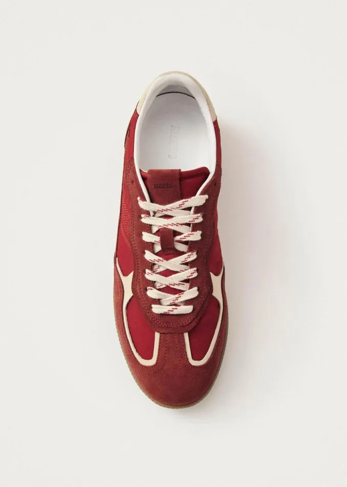 Sneakers WomenMen ALOHAS Tb490 Rife Sheen Red Leather Sneakers